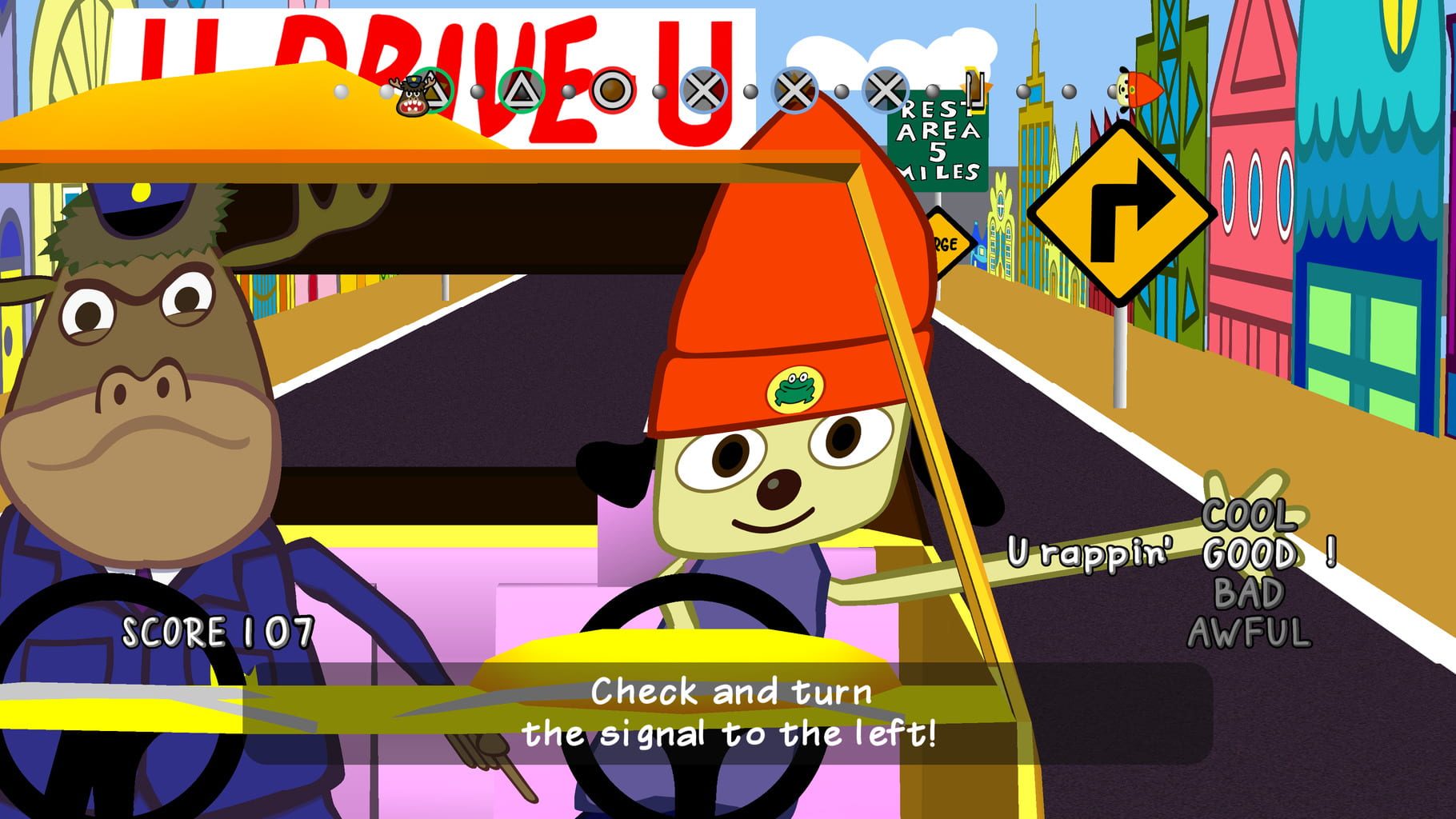 Bild från PaRappa the Rapper Remastered