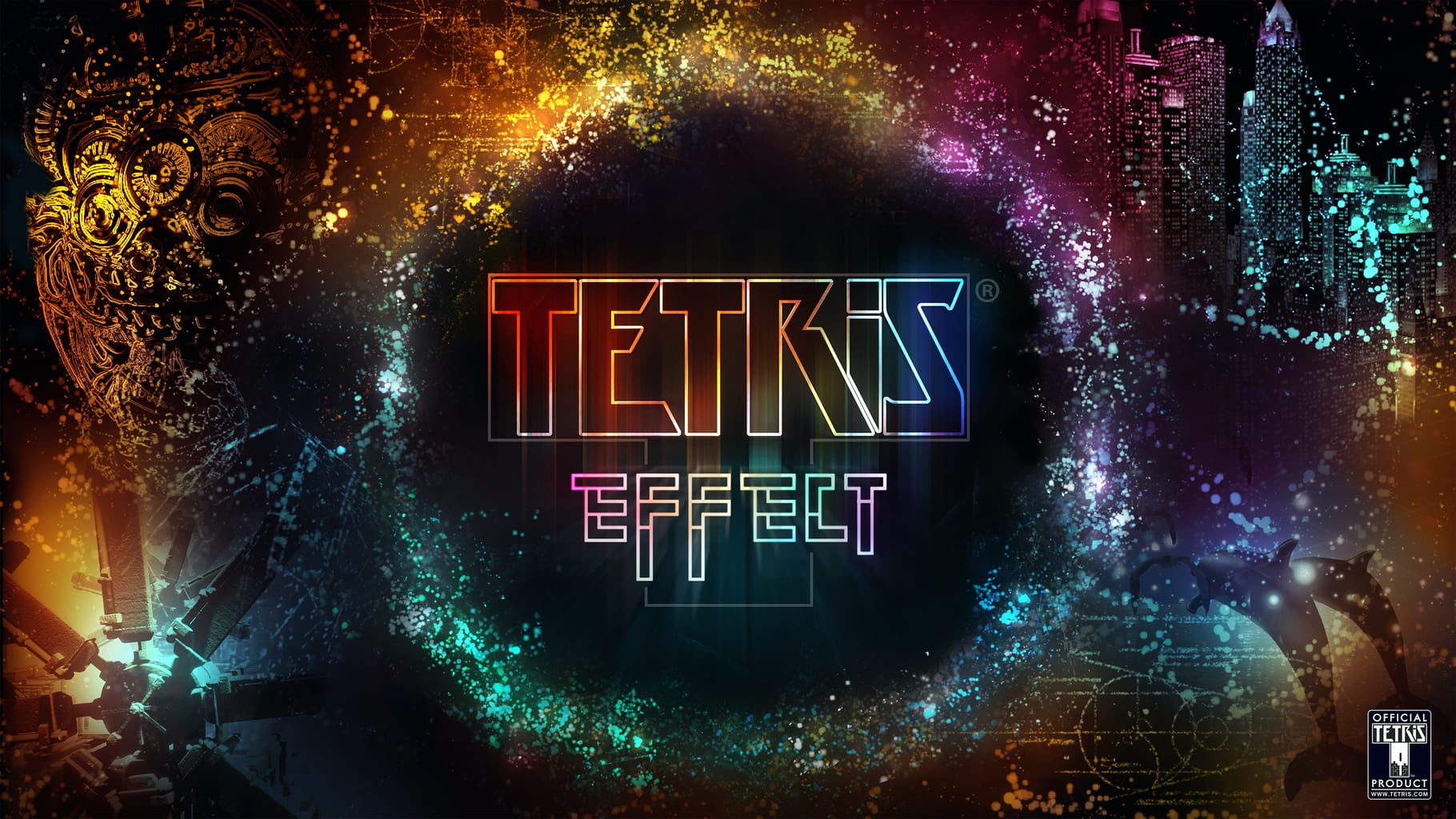 Bild från Tetris Effect