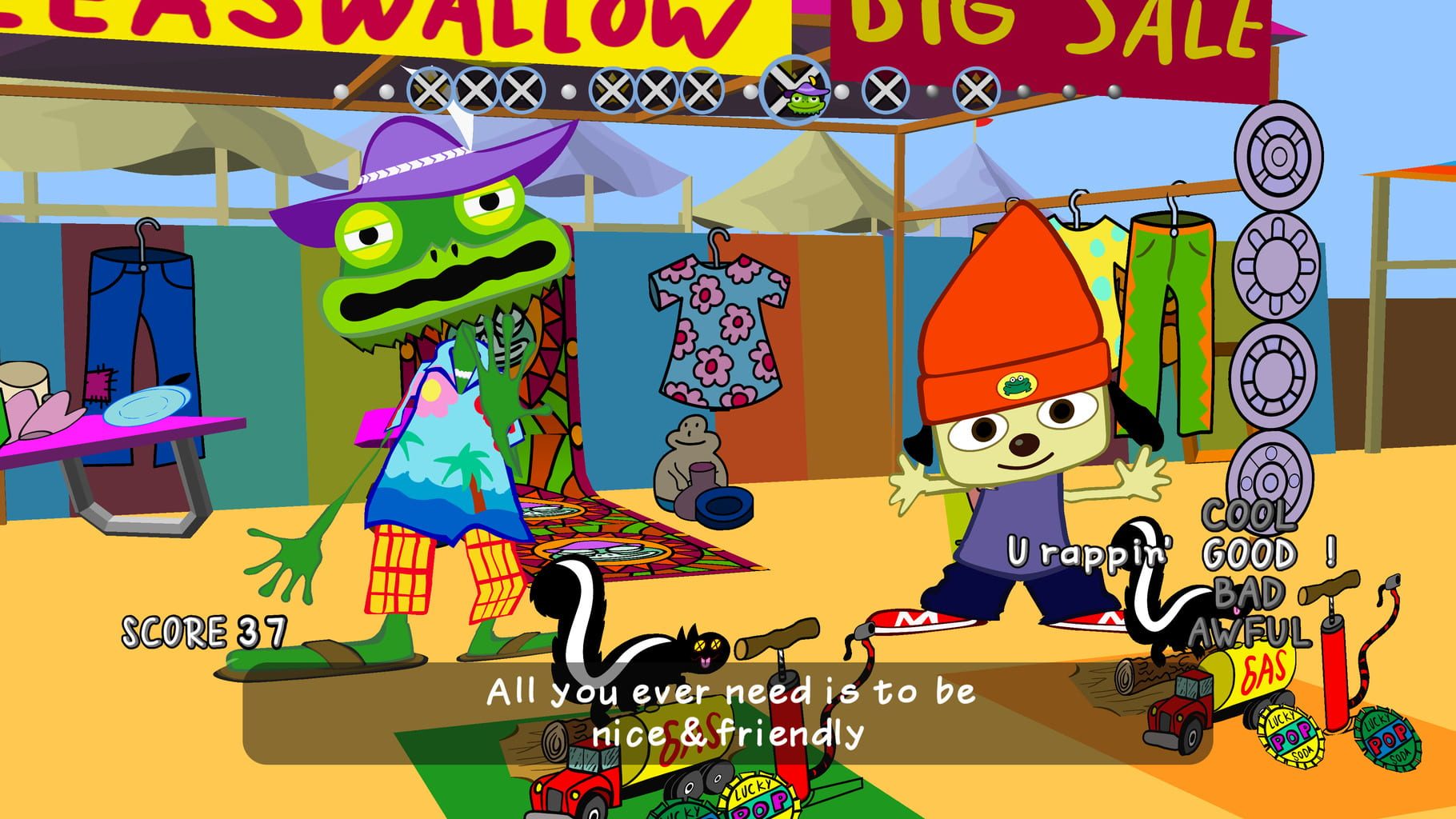 Bild från PaRappa the Rapper Remastered