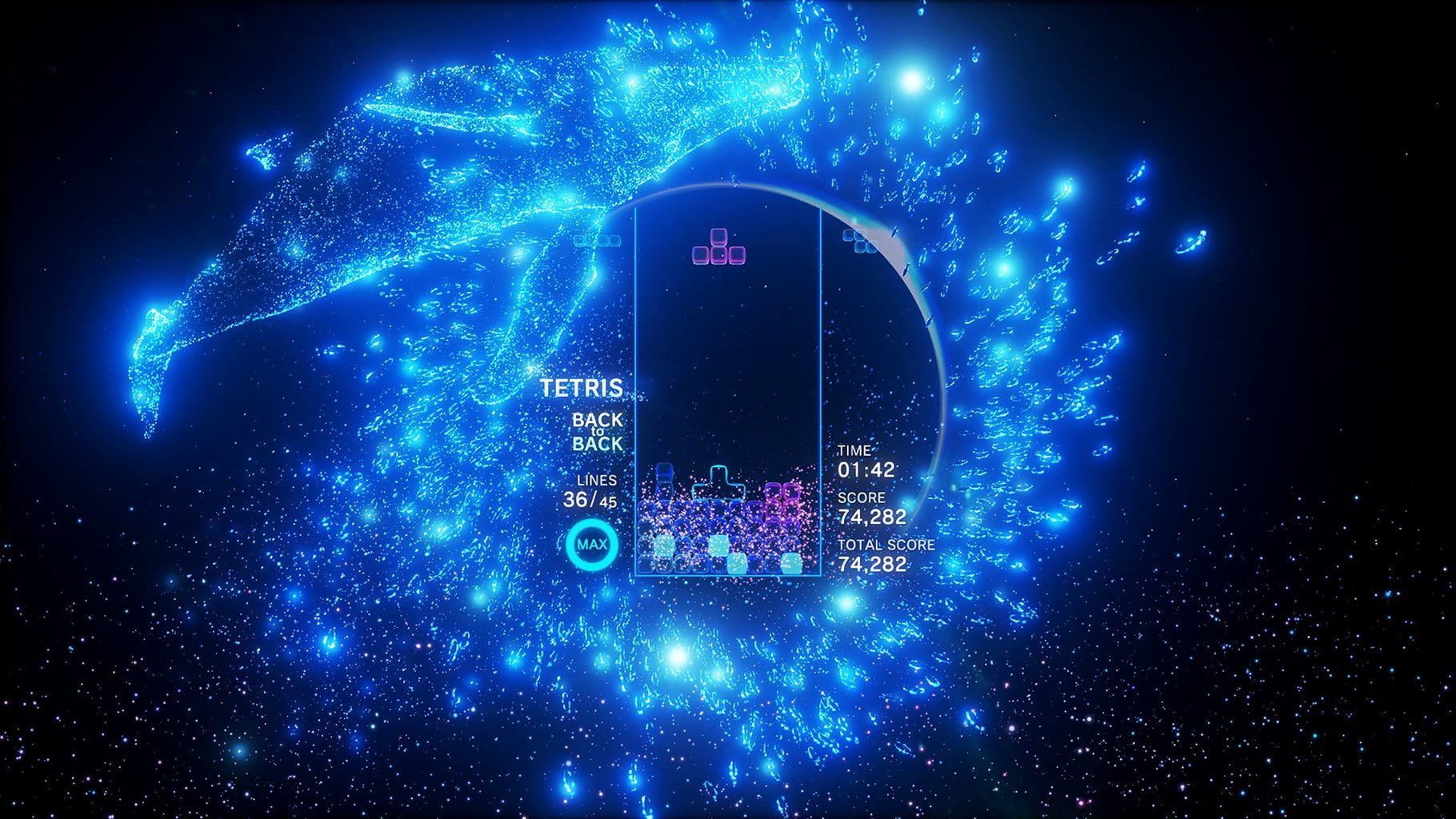 Bild från Tetris Effect