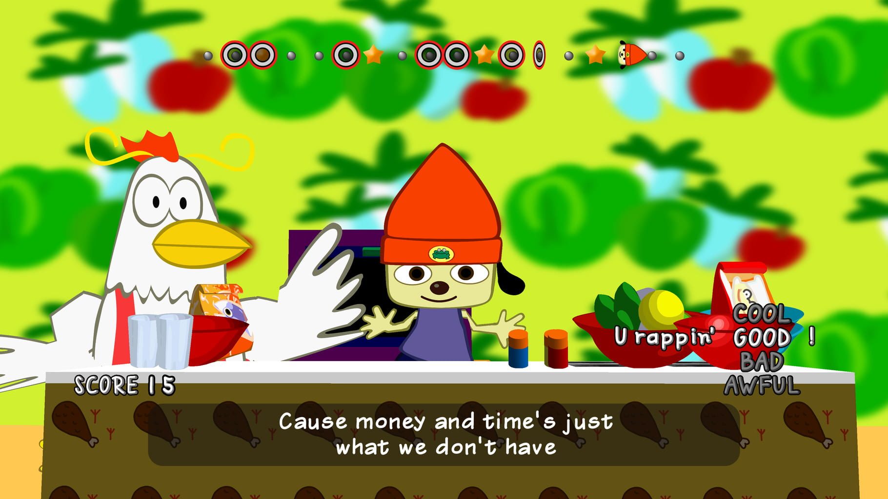 Bild från PaRappa the Rapper Remastered