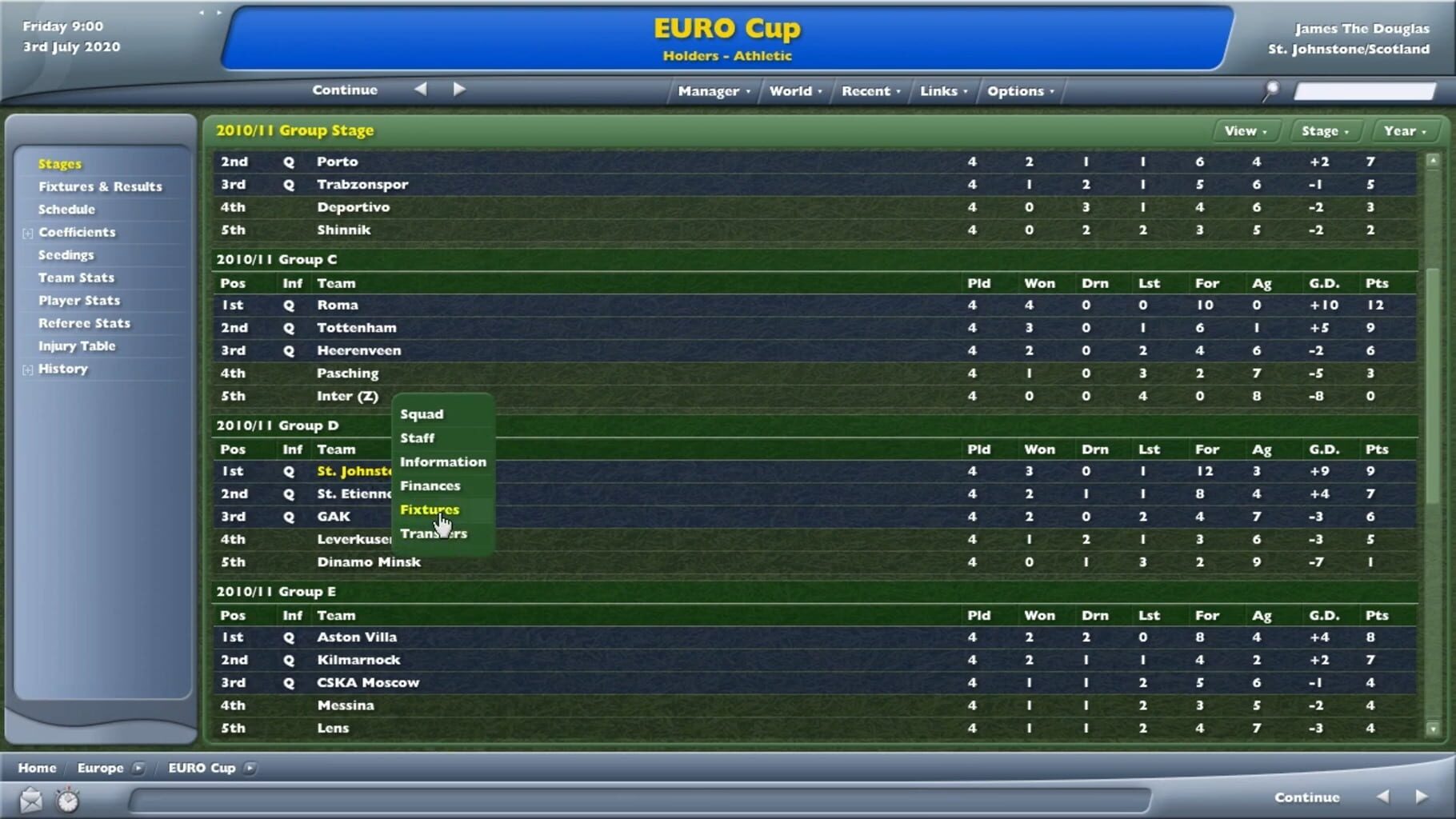 Bild från Football Manager 2006