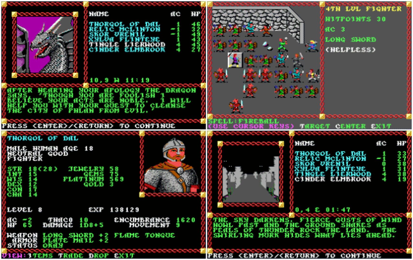 Bild från Advanced Dungeons & Dragons: Pool of Radiance