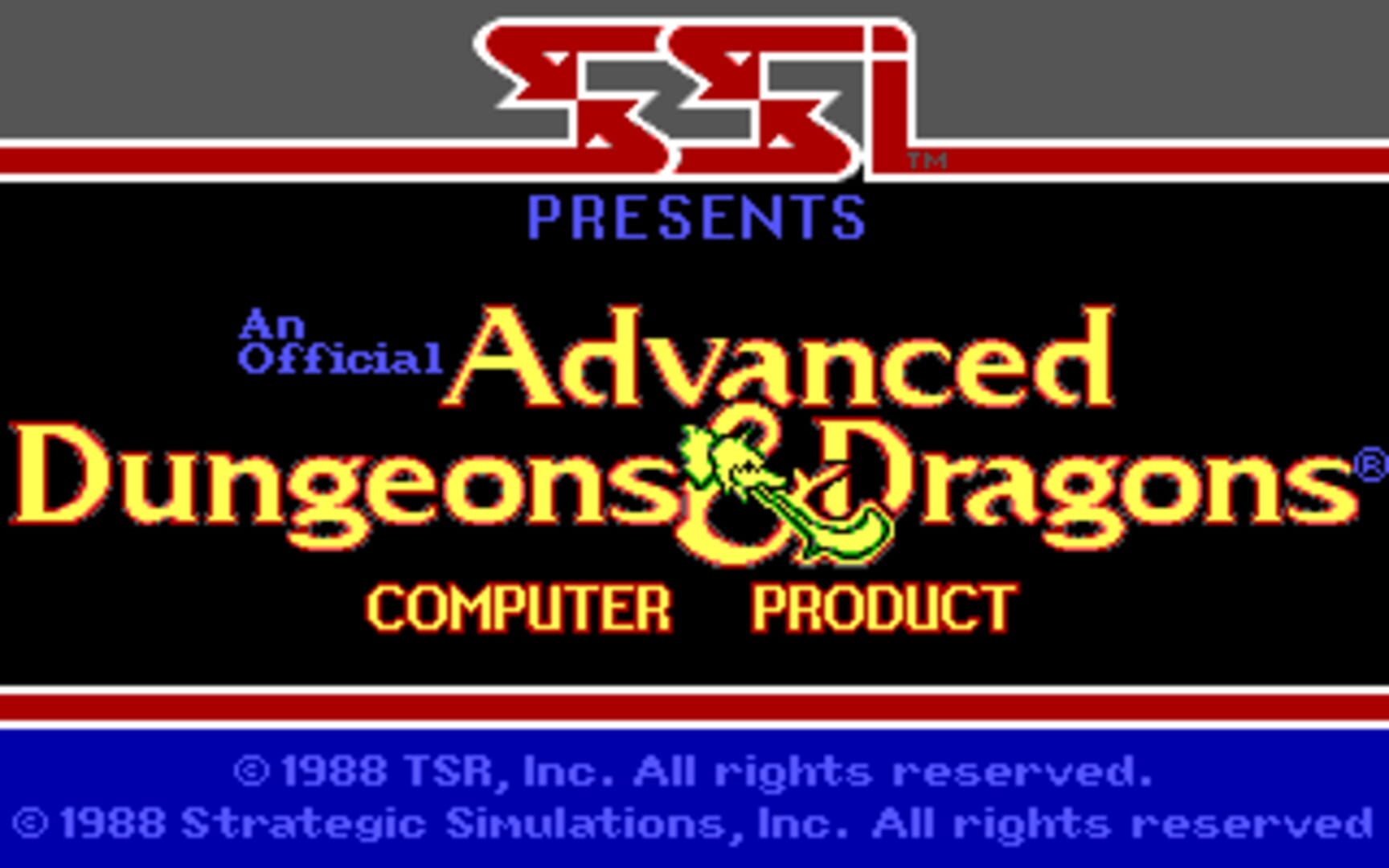 Bild från Advanced Dungeons & Dragons: Pool of Radiance